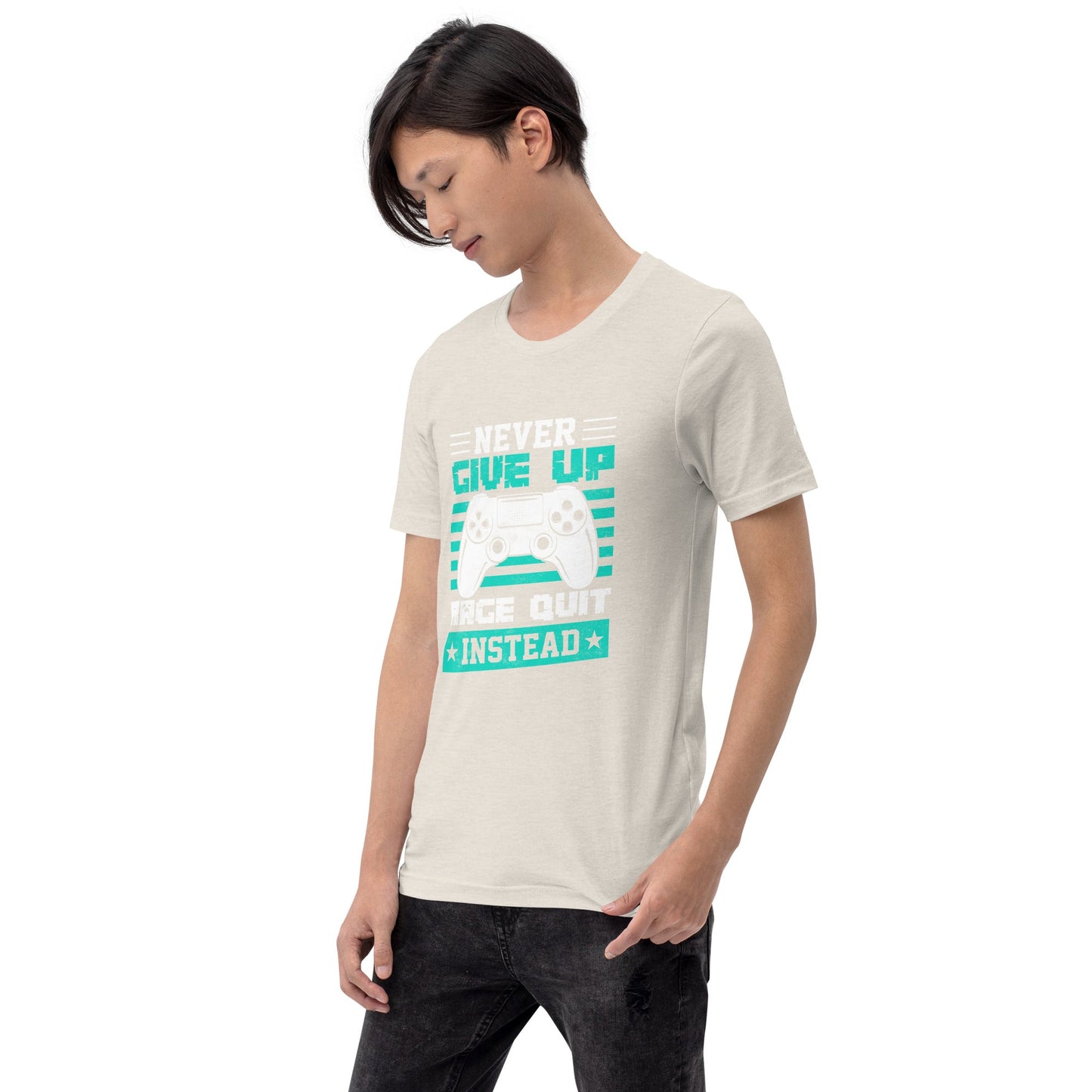 Never Give Up! Arge Quit - Unisex t-shirt by DarkByteGear