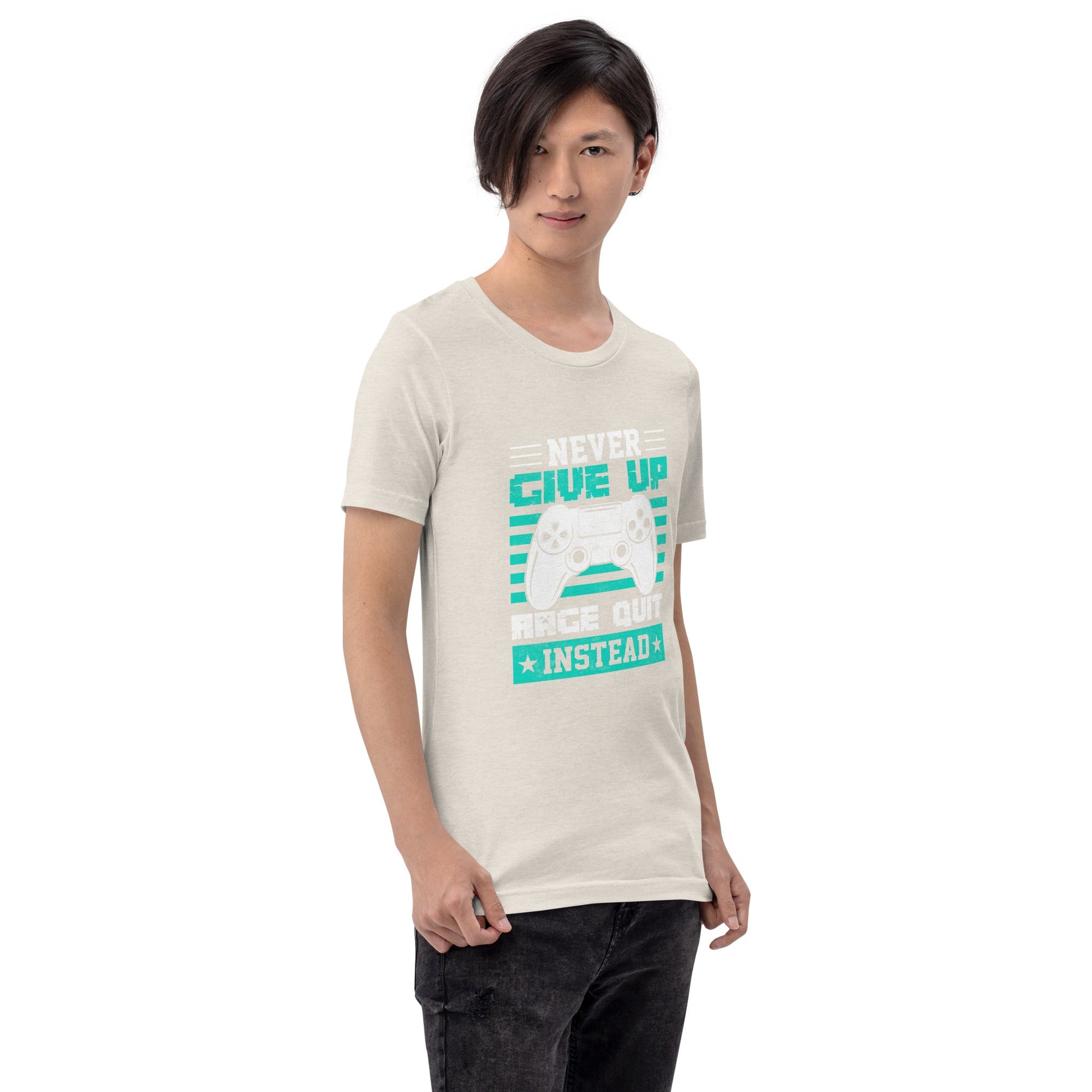 Never Give Up! Arge Quit - Unisex t-shirt by DarkByteGear