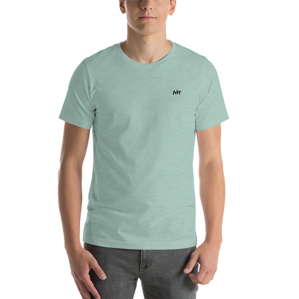 Show me the Nothing you Clicked on in Dark Text - Unisex t-shirt ( Back Print ) by DarkByteGear
