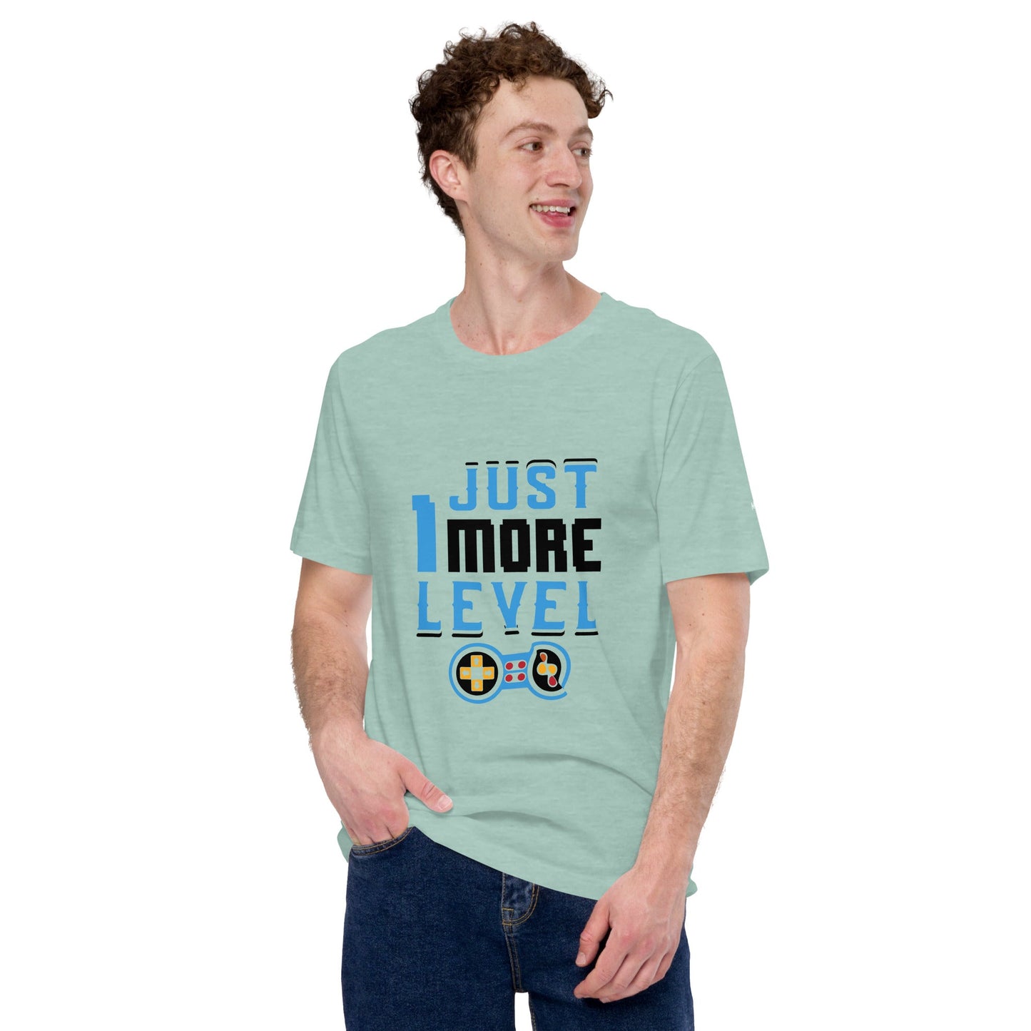 Just 1 More Level in Dark Text - Unisex t-shirt by DarkByteGear