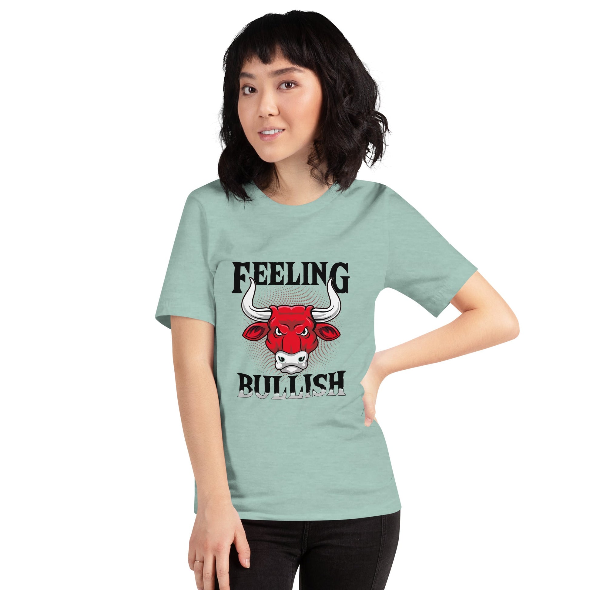 Feeling Bullish in Dark Text - Unisex t-shirt by DarkByteGear