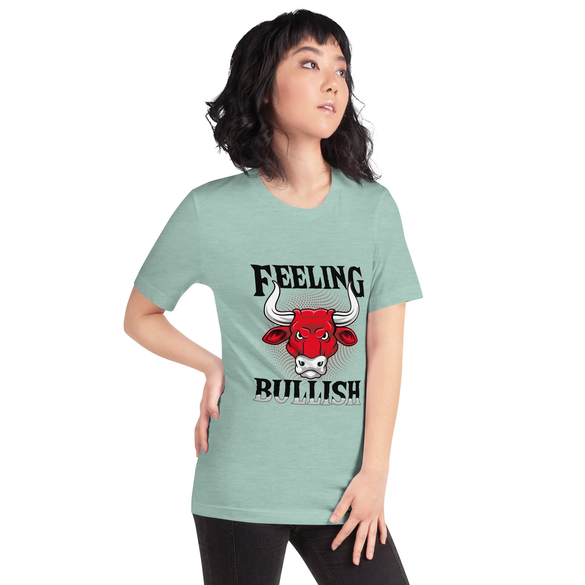 Feeling Bullish in Dark Text - Unisex t-shirt by DarkByteGear