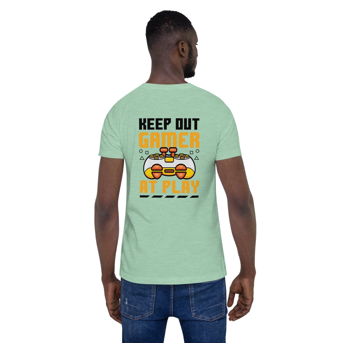 Keep Out Gamer At Play Rima 7 in Dark Text - Unisex t-shirt by DarkByteGear