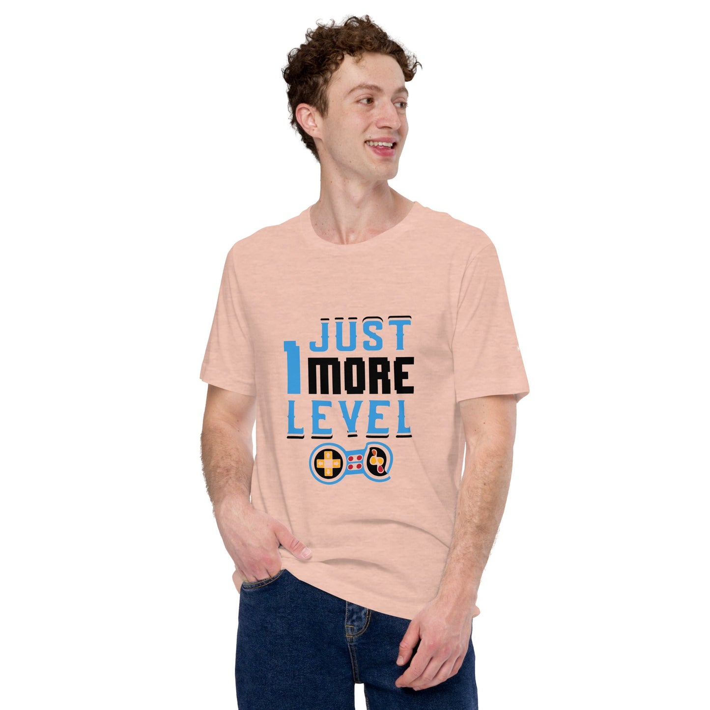 Just 1 More Level in Dark Text - Unisex t-shirt by DarkByteGear