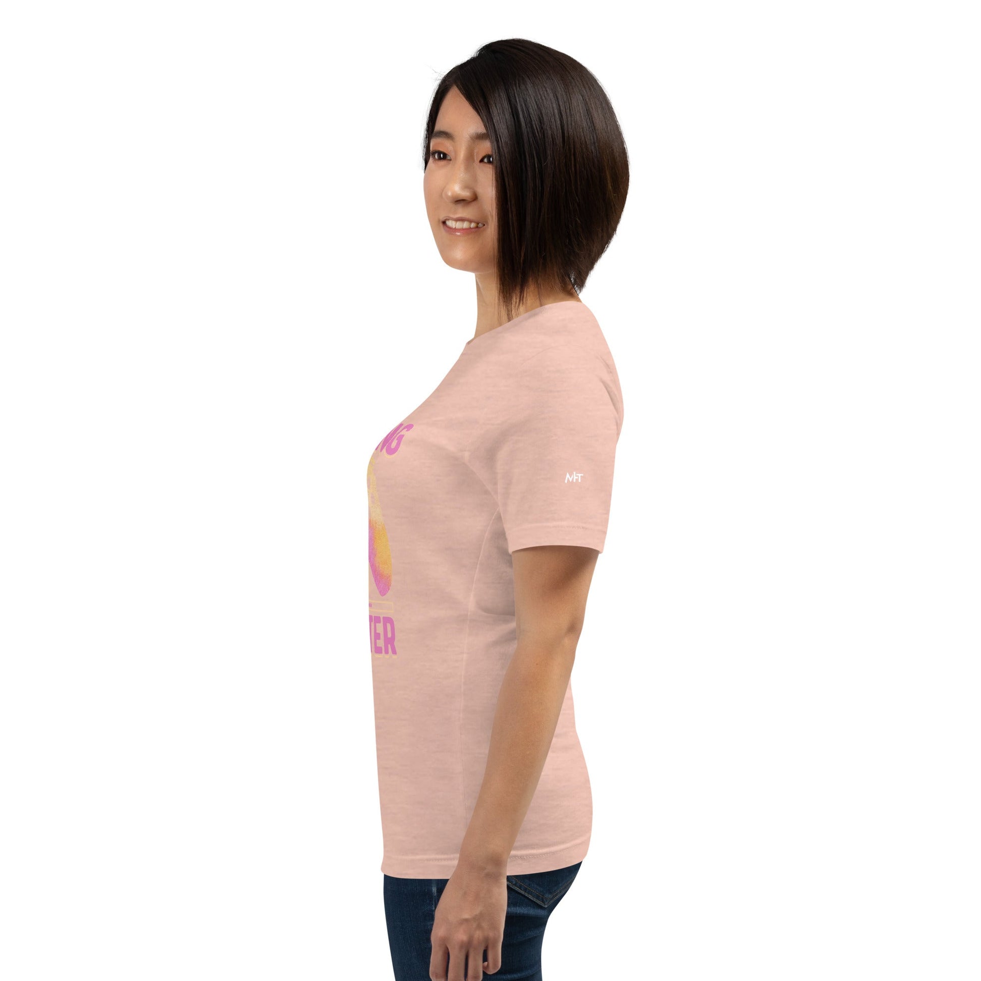 Levelling up to Big Sister for light color - Unisex t-shirt by DarkByteGear