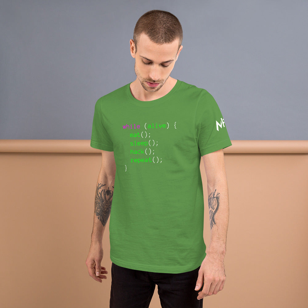 Eat sleep hack repeat - Unisex t-shirt by DarkByteGear