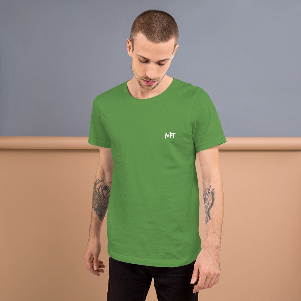 6 Stages of Debugging - Unisex t-shirt (back print) by DarkByteGear