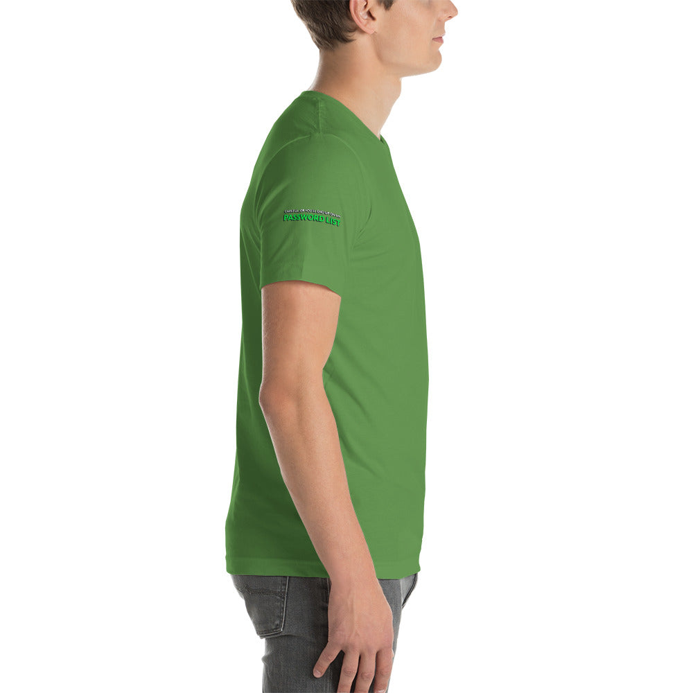 Password List - Short-Sleeve Unisex T-Shirt (all sides print) by DarkByteGear