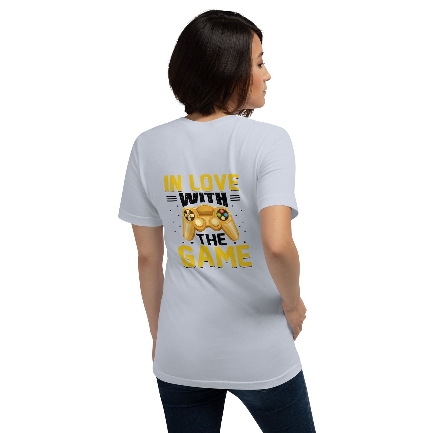 In Love With The Game in Dark Text - Unisex t-shirt ( Back Print ) by DarkByteGear