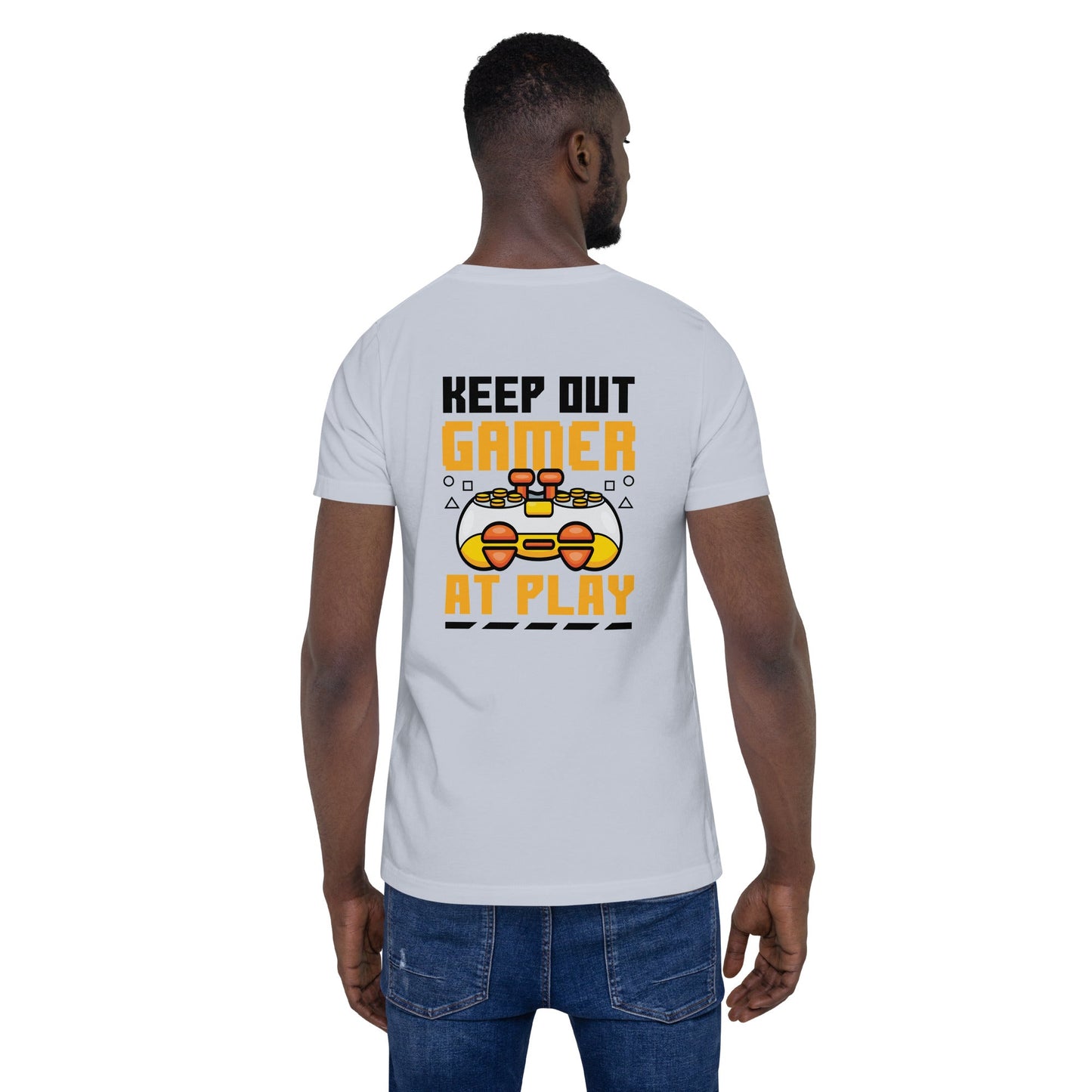 Keep Out Gamer At Play Rima 7 in Dark Text - Unisex t-shirt by DarkByteGear