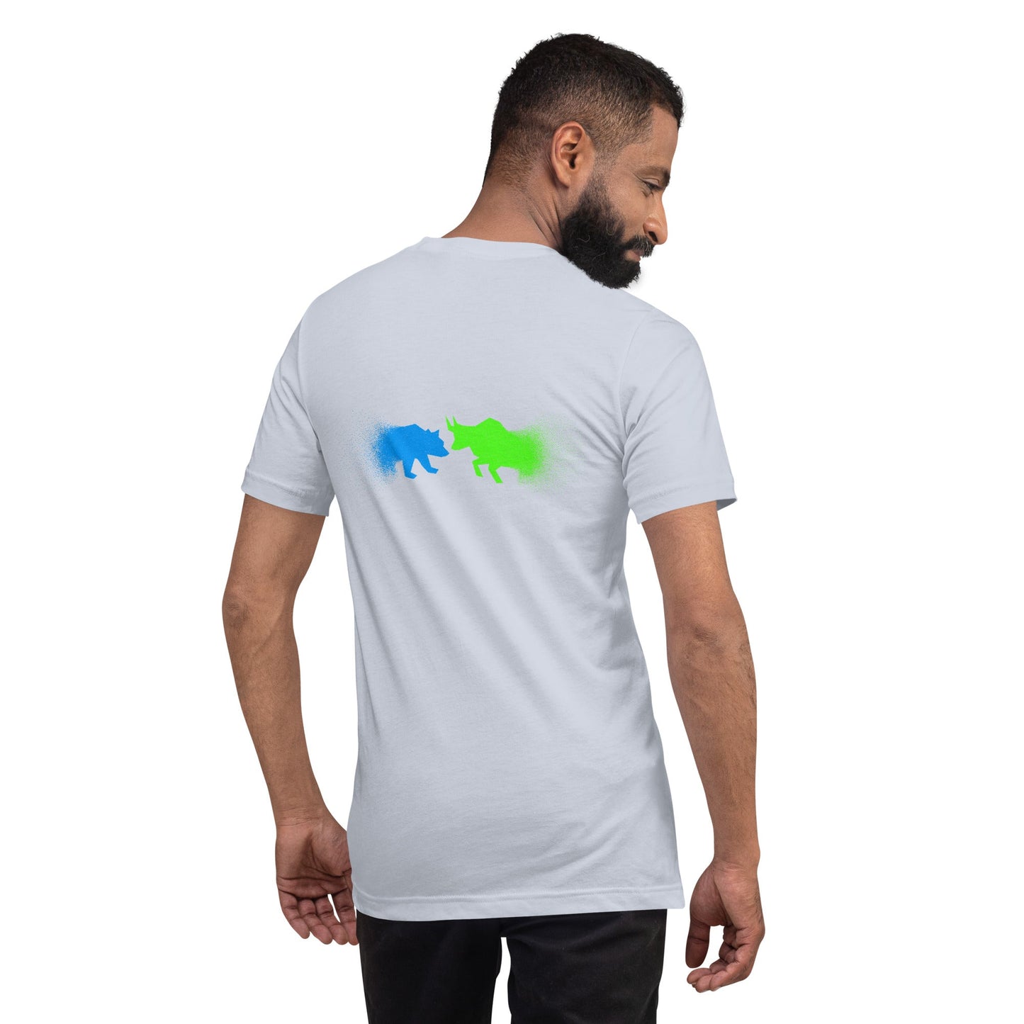 Bearish And Bullish (DB) in Light color - Unisex t-shirt ( Back Print ) by DarkByteGear