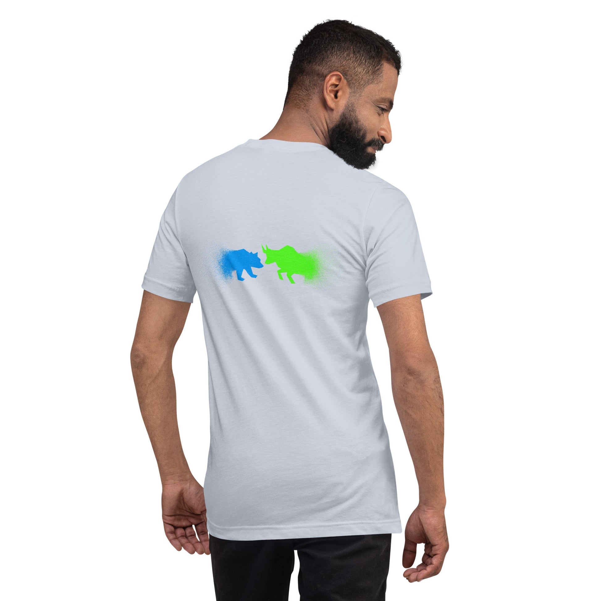 Bearish And Bullish (DB) in Light color - Unisex t-shirt ( Back Print ) by DarkByteGear
