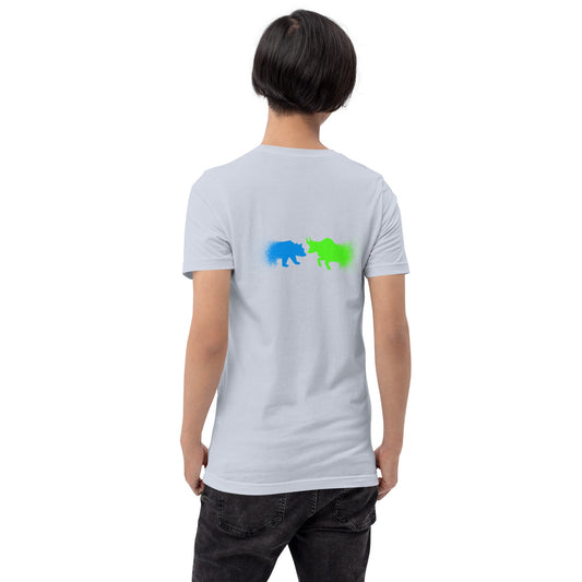 Bearish And Bullish (DB) in Light color - Unisex t-shirt ( Back Print ) by DarkByteGear