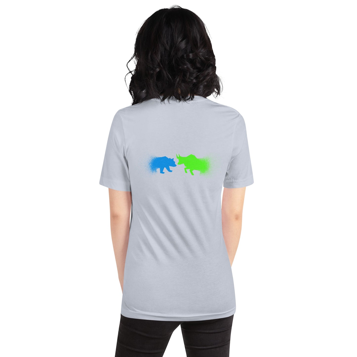 Bearish And Bullish (DB) in Light color - Unisex t-shirt ( Back Print ) by DarkByteGear