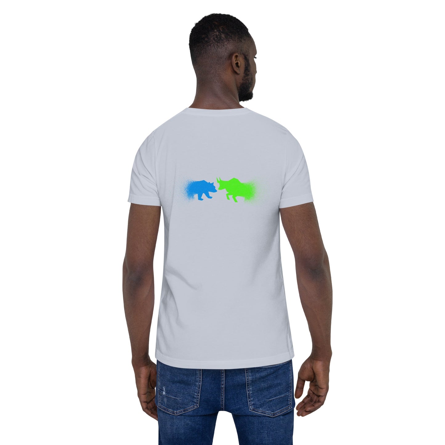 Bearish And Bullish (DB) in Light color - Unisex t-shirt ( Back Print ) by DarkByteGear