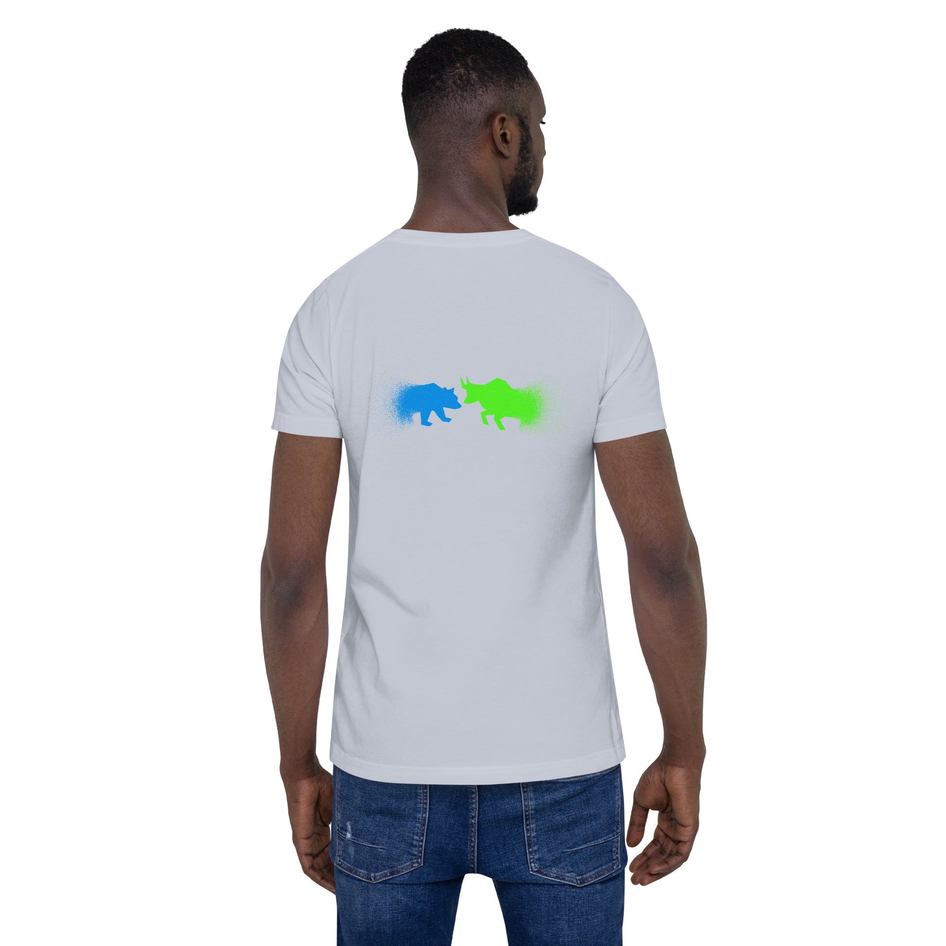 Bearish And Bullish (DB) in Light color - Unisex t-shirt ( Back Print ) by DarkByteGear