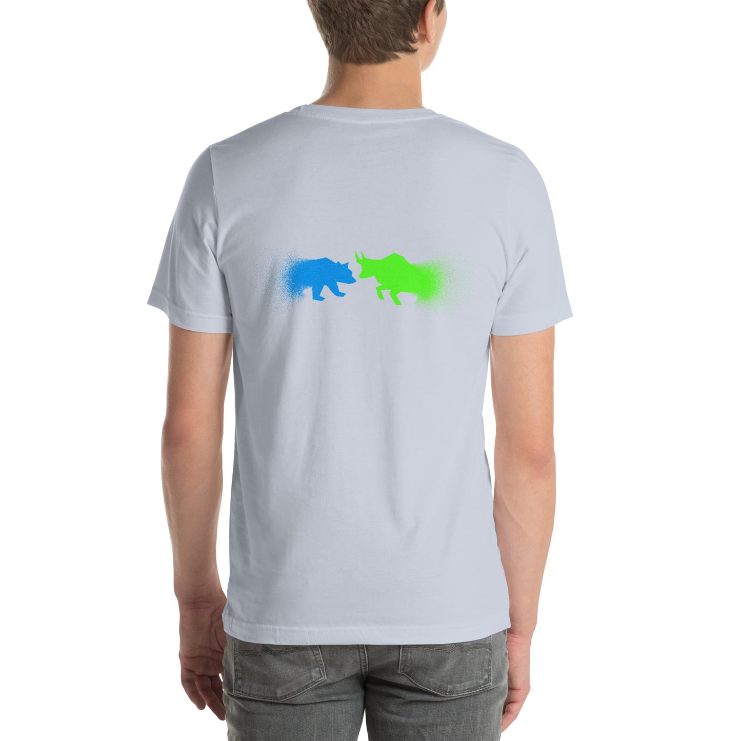 Bearish And Bullish (DB) in Light color - Unisex t-shirt ( Back Print ) by DarkByteGear