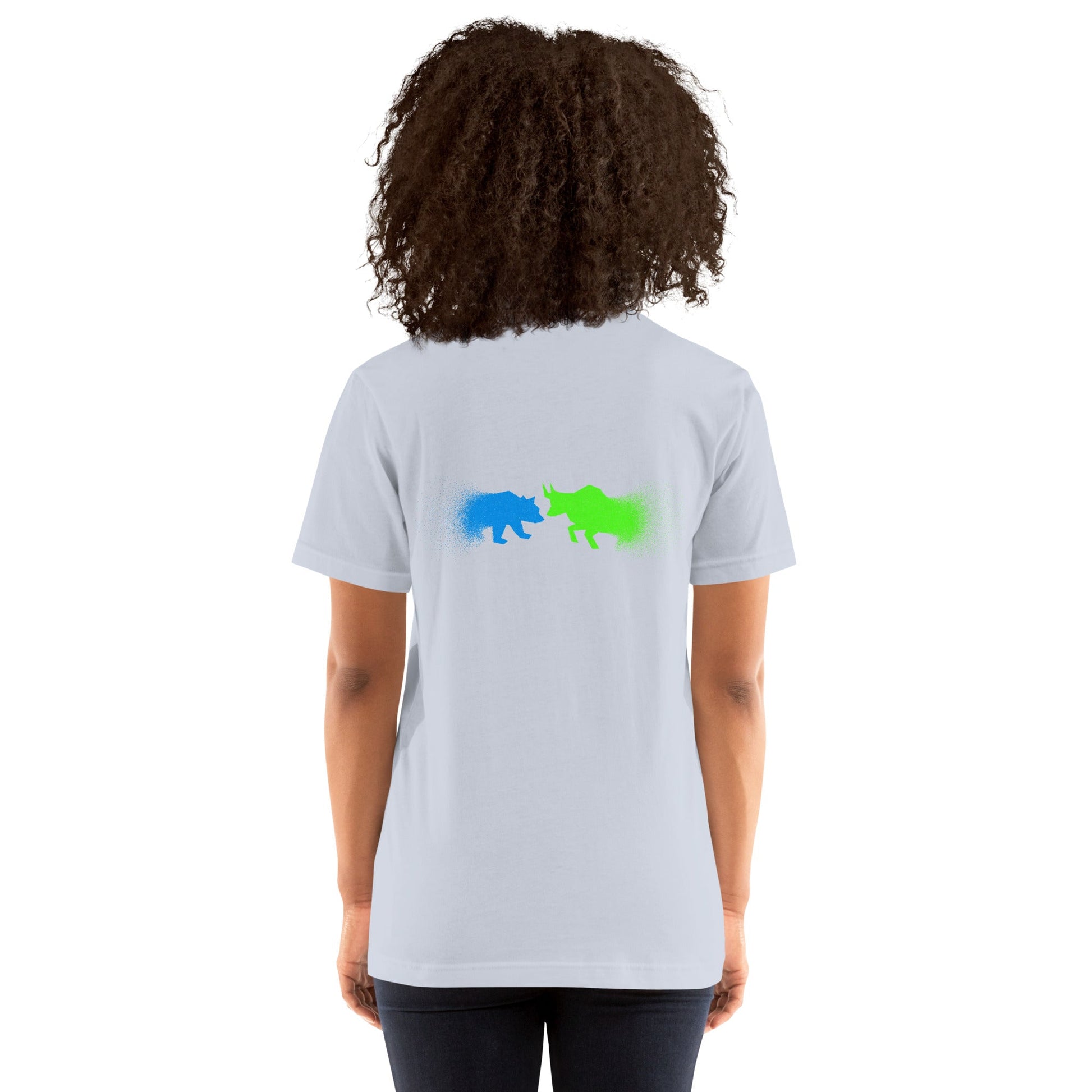 Bearish And Bullish (DB) in Light color - Unisex t-shirt ( Back Print ) by DarkByteGear