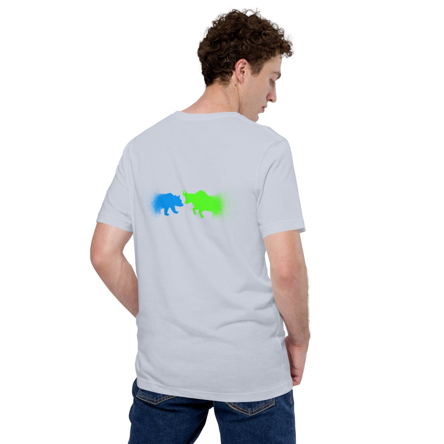 Bearish And Bullish (DB) in Light color - Unisex t-shirt ( Back Print ) by DarkByteGear