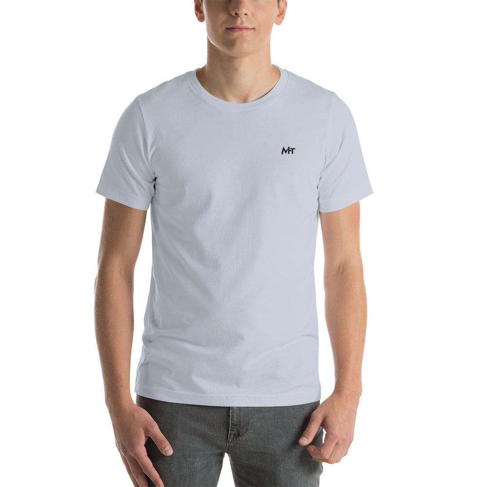 Show me the Nothing you Clicked on in Dark Text - Unisex t-shirt ( Back Print ) by DarkByteGear