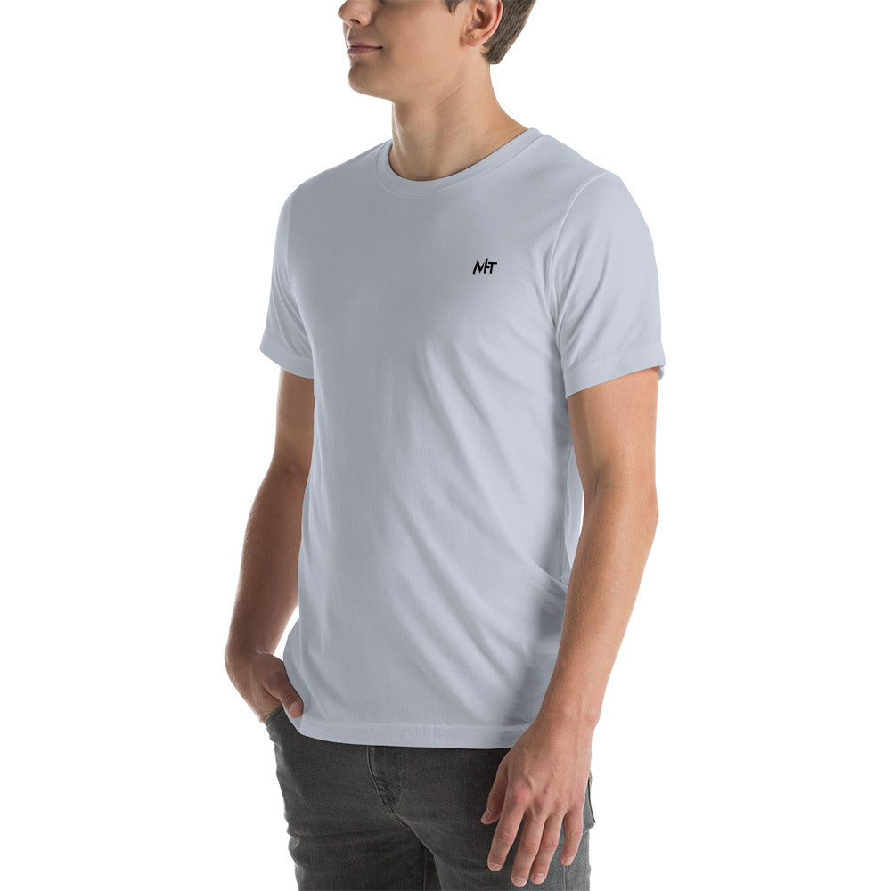 Show me the Nothing you Clicked on in Dark Text - Unisex t-shirt ( Back Print ) by DarkByteGear
