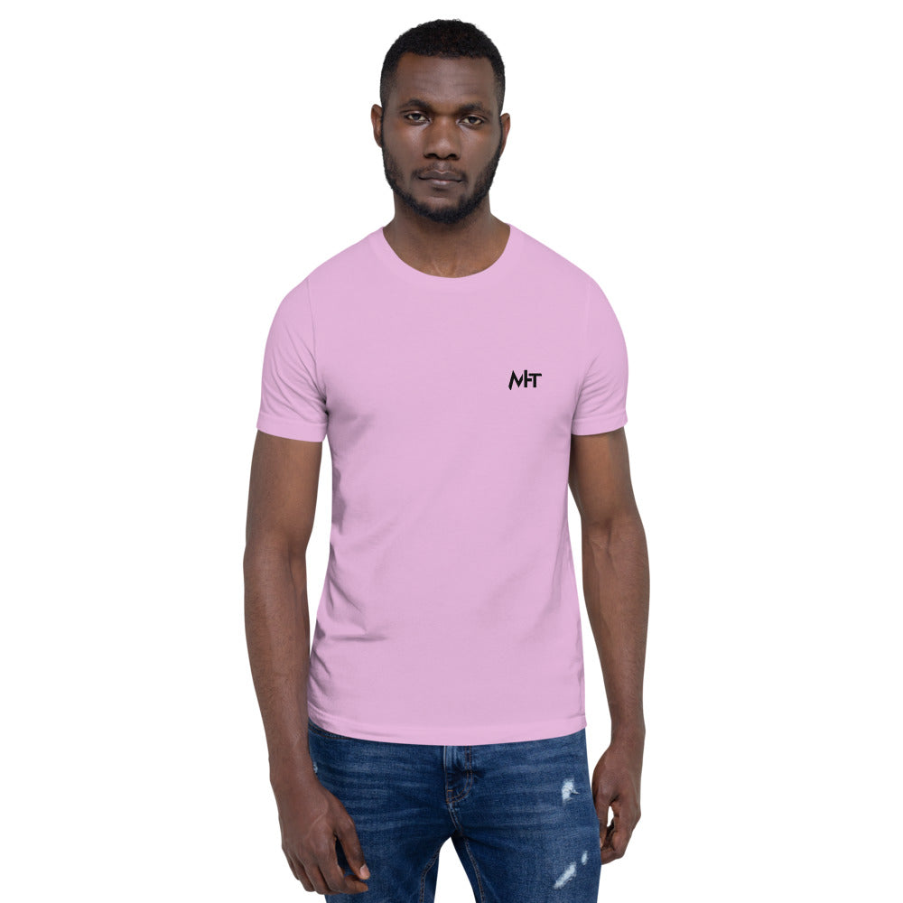 Hack this - Short-Sleeve Unisex T-Shirt (back print) by DarkByteGear