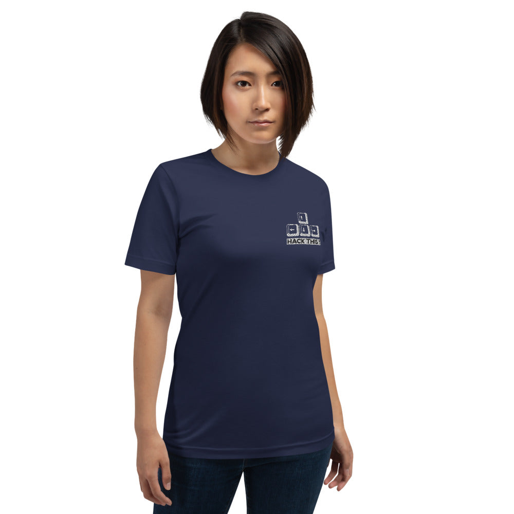 Hack this - Short-Sleeve Unisex T-Shirt (embroidery) by DarkByteGear