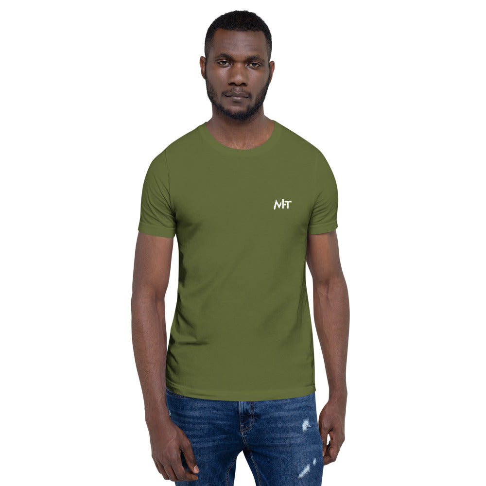 Before you bother me - Short-Sleeve Unisex T-Shirt (back print) by DarkByteGear