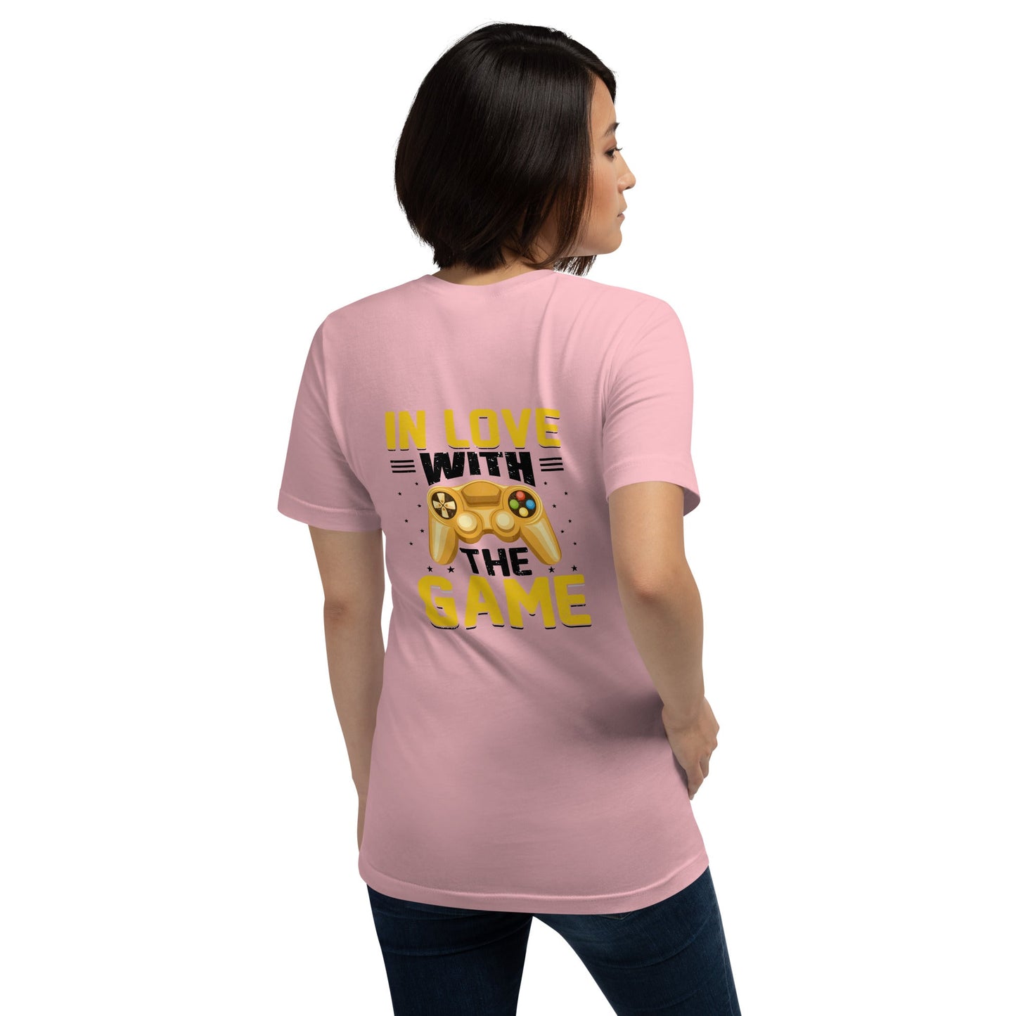 In Love With The Game in Dark Text - Unisex t-shirt ( Back Print ) by DarkByteGear