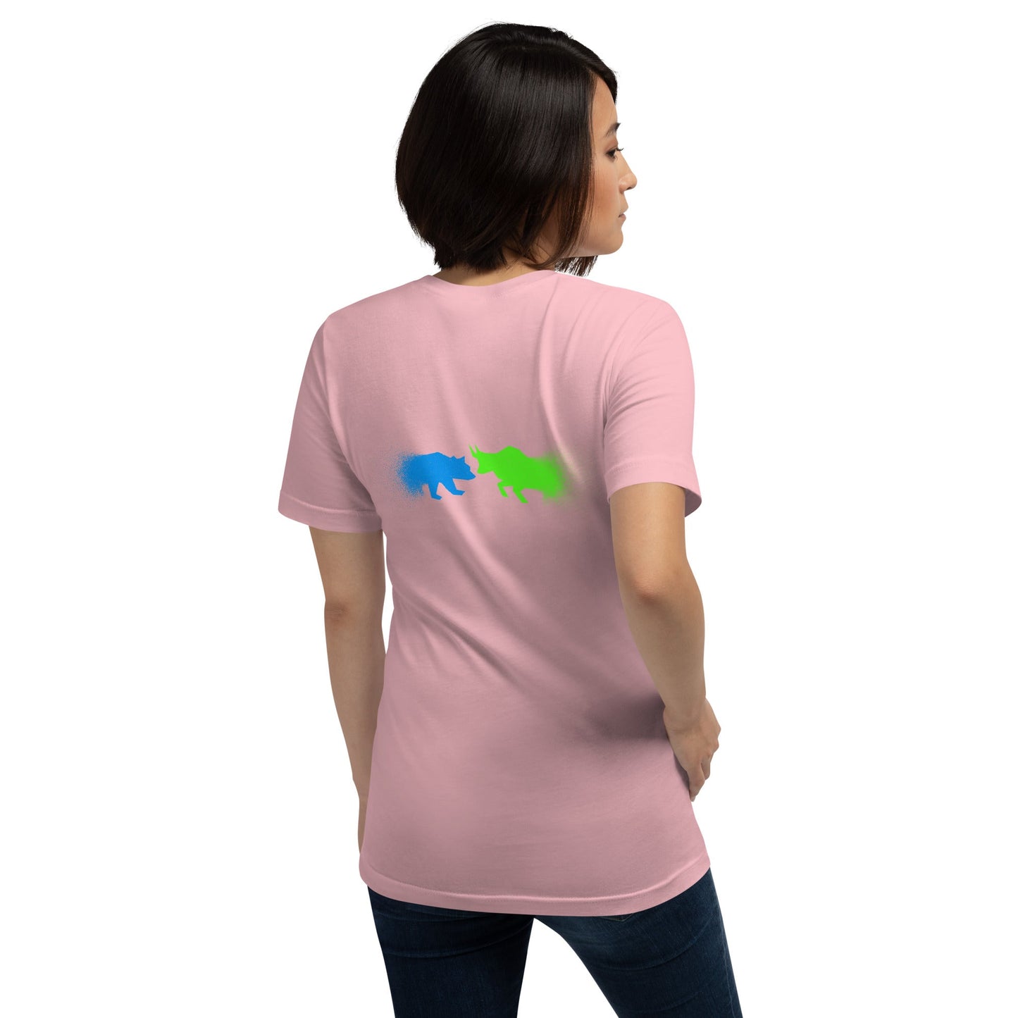 Bearish And Bullish (DB) in Light color - Unisex t-shirt ( Back Print ) by DarkByteGear