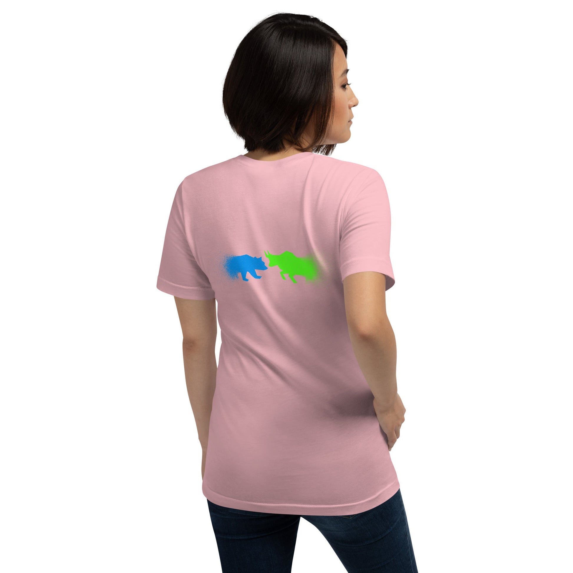 Bearish And Bullish (DB) in Light color - Unisex t-shirt ( Back Print ) by DarkByteGear