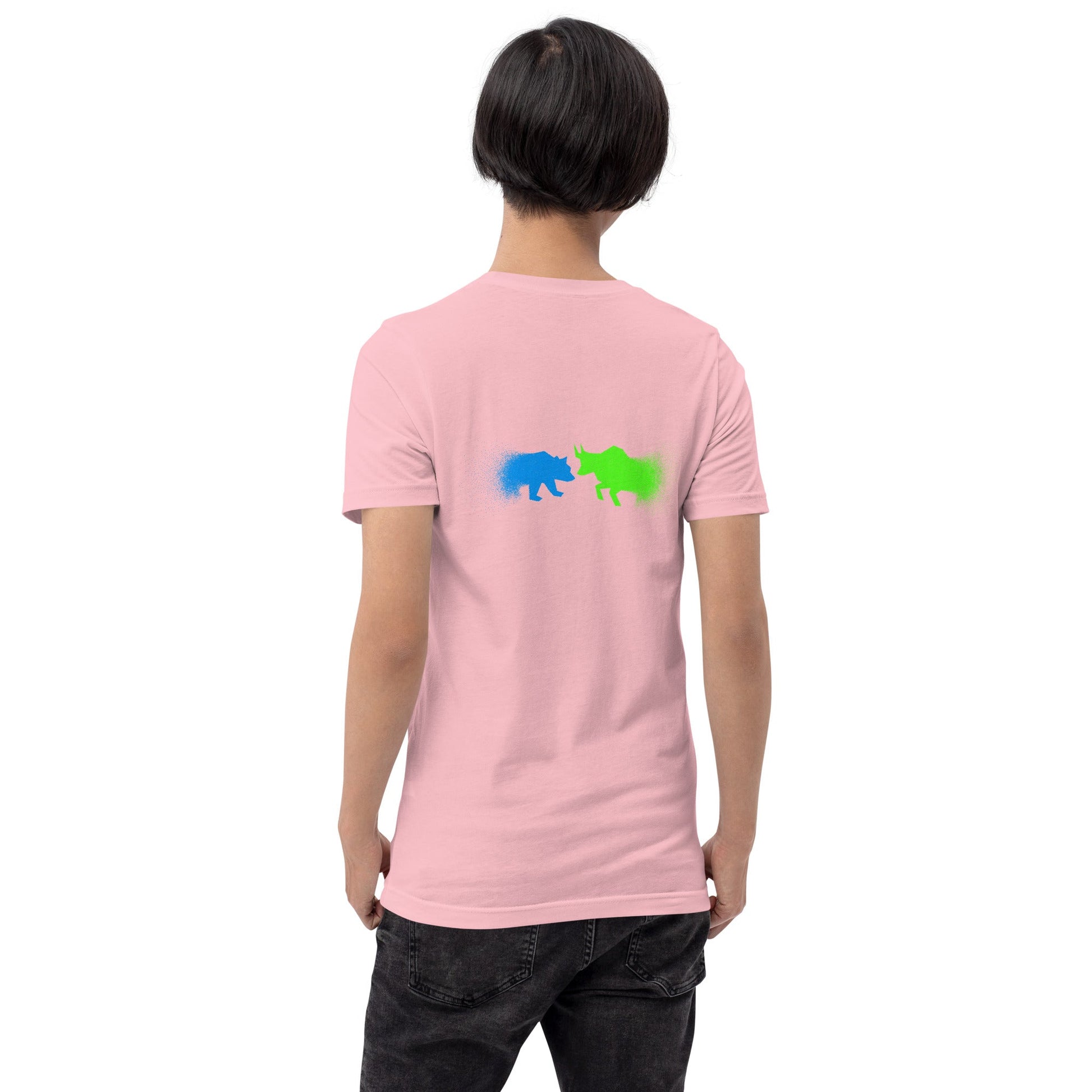 Bearish And Bullish (DB) in Light color - Unisex t-shirt ( Back Print ) by DarkByteGear