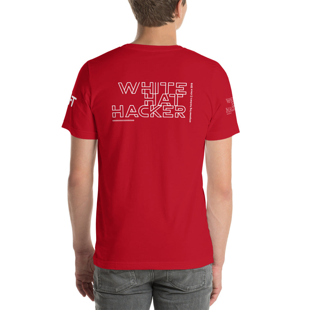White Hat Hacker - Short-Sleeve Unisex T-Shirt (all sides print) by DarkByteGear
