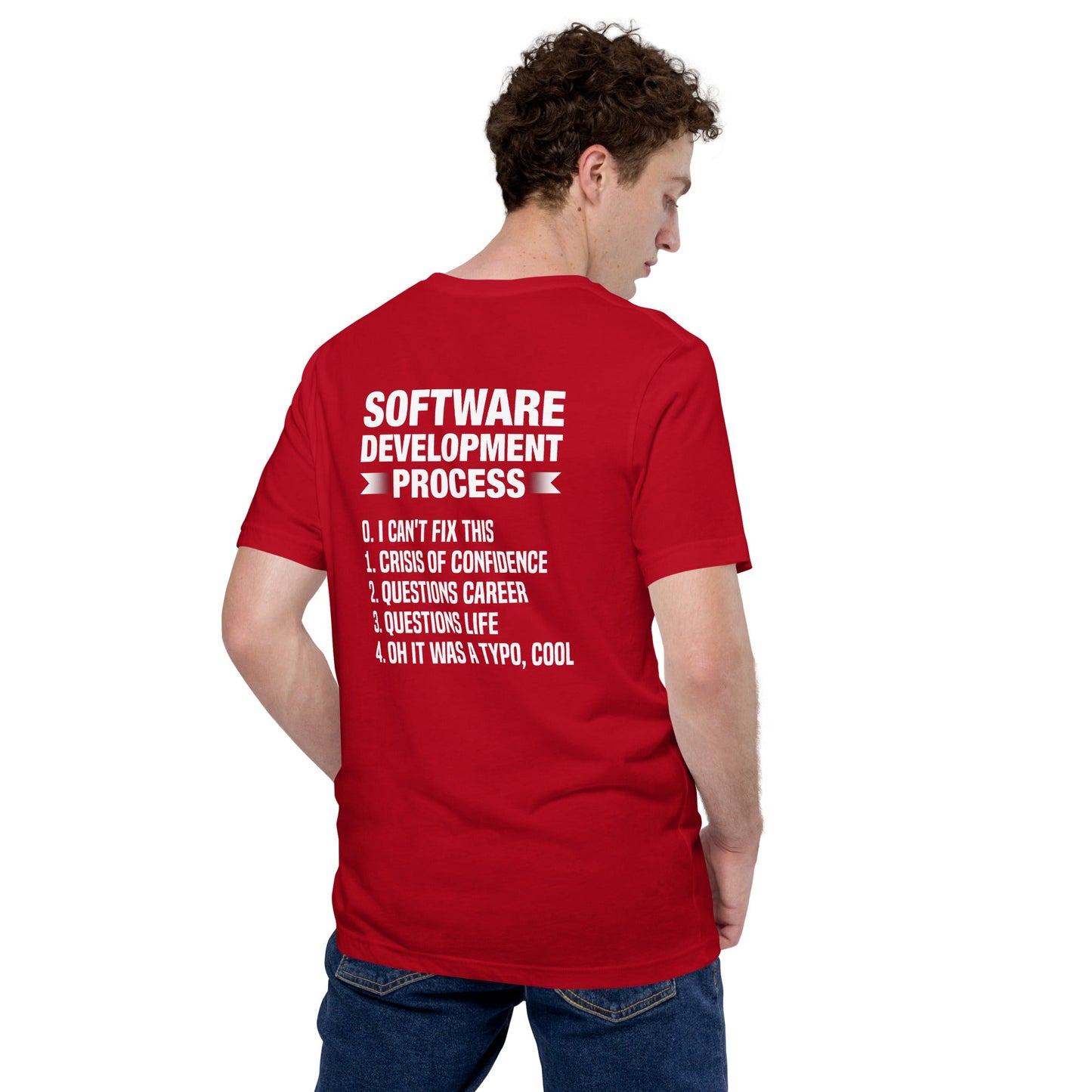 Software development process - Unisex t-shirt (back print) by DarkByteGear