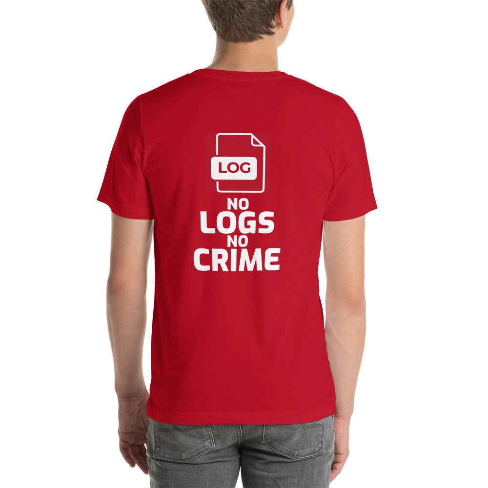 No logs no crime - Unisex t-shirt (back print) by DarkByteGear