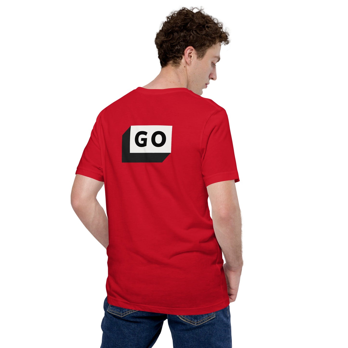 GO - Unisex t-shirt (back print) by DarkByteGear