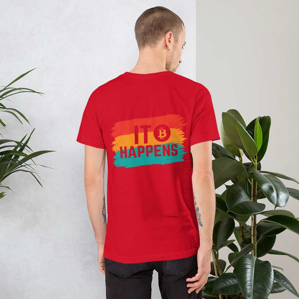 It happens Unisex t-shirt ( Back Print ) by DarkByteGear