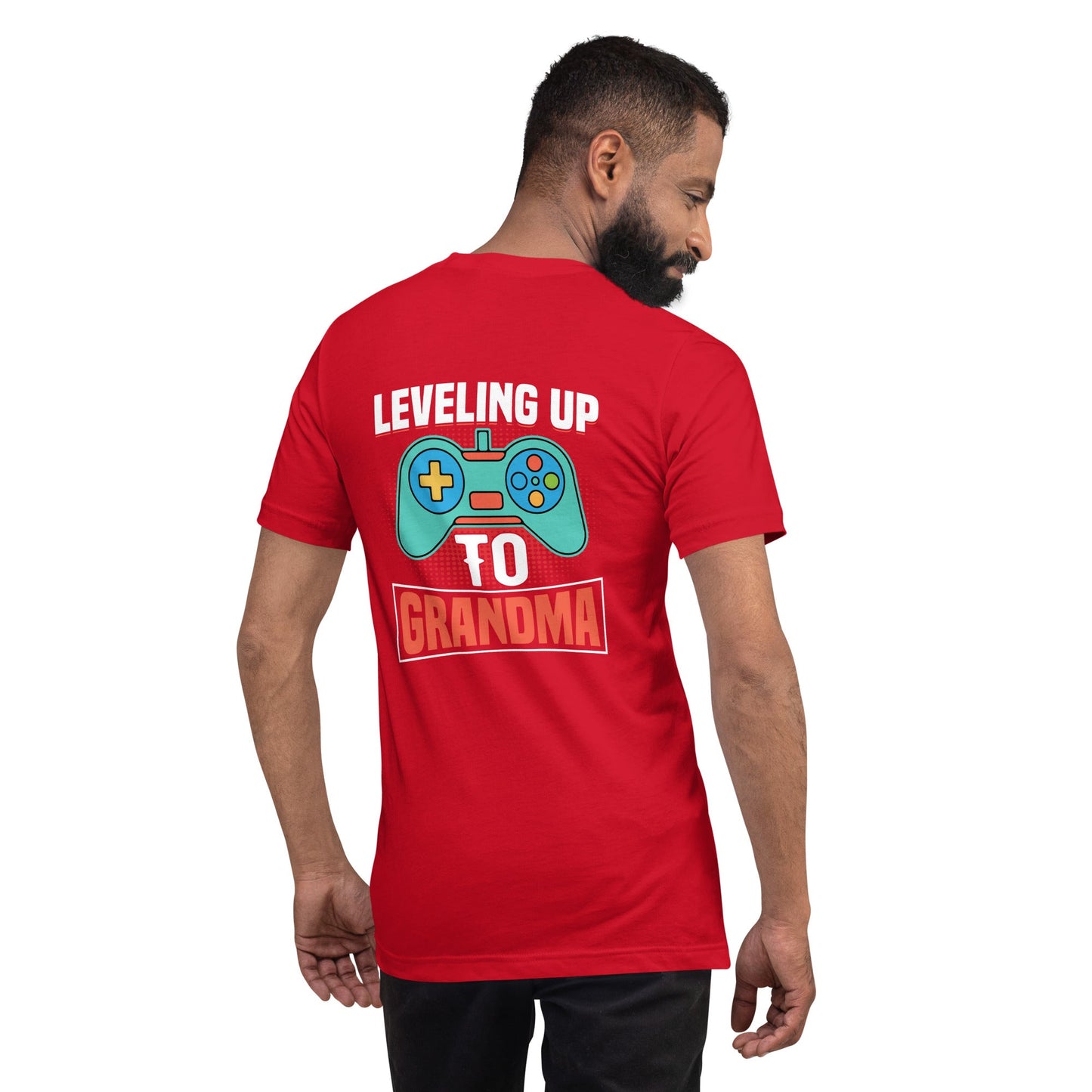 Leveling up to Grandma - Unisex t-shirt ( Back Print ) by DarkByteGear