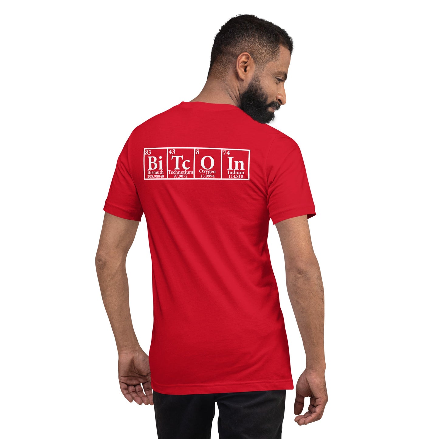 Bitcoin Periodic Table Unisex t-shirt ( Back Print ) by DarkByteGear