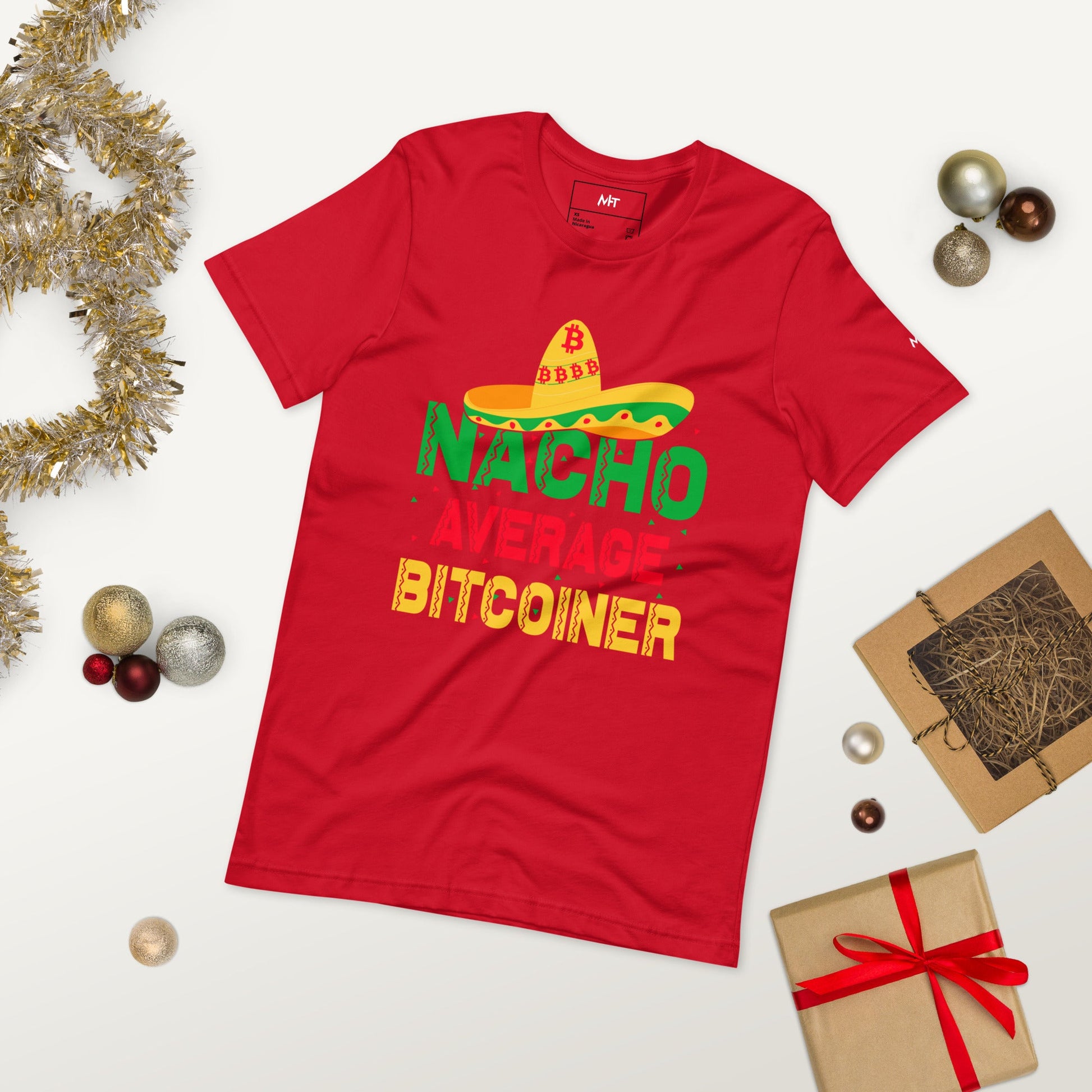Nacho Average Bitcoiner Unisex t-shirt ( Back Print ) by DarkByteGear