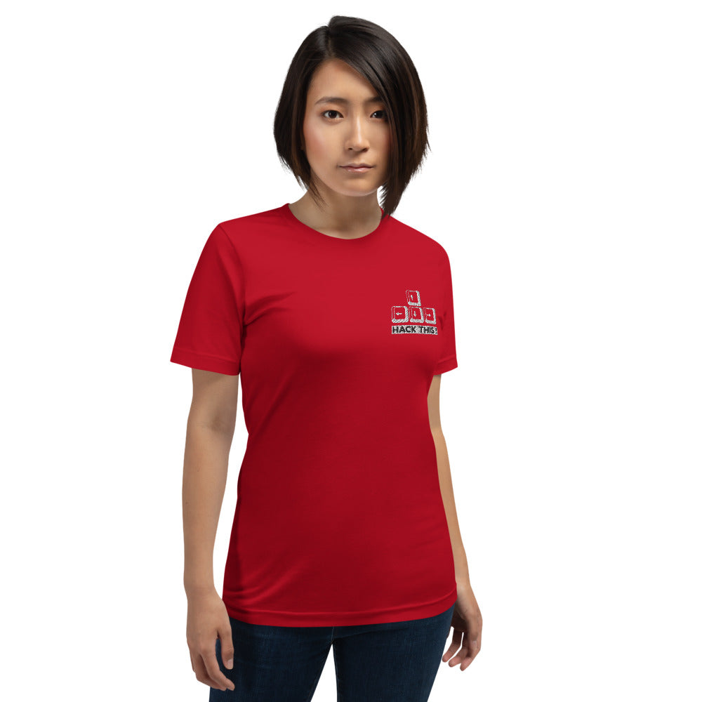 Hack this - Short-Sleeve Unisex T-Shirt (embroidery) by DarkByteGear