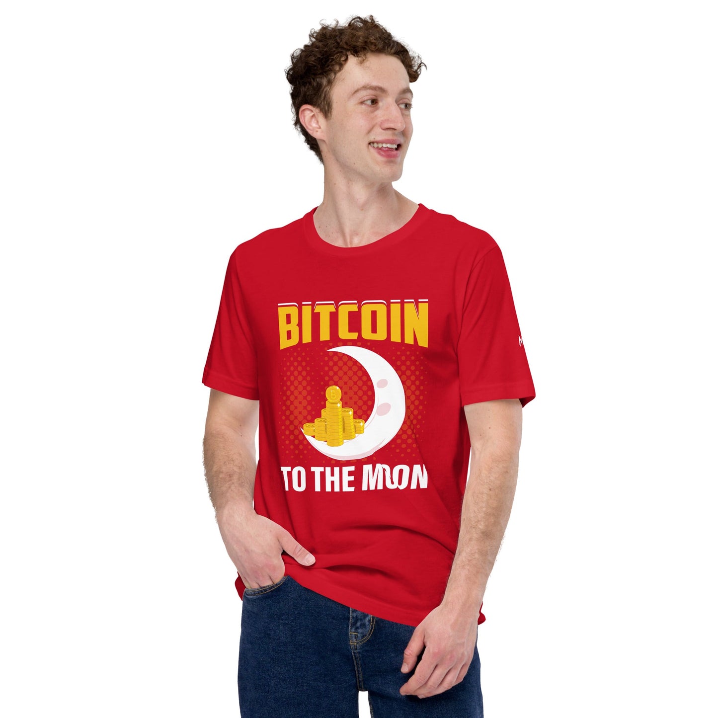 Bitcoin to the moon - Unisex t-shirt by DarkByteGear