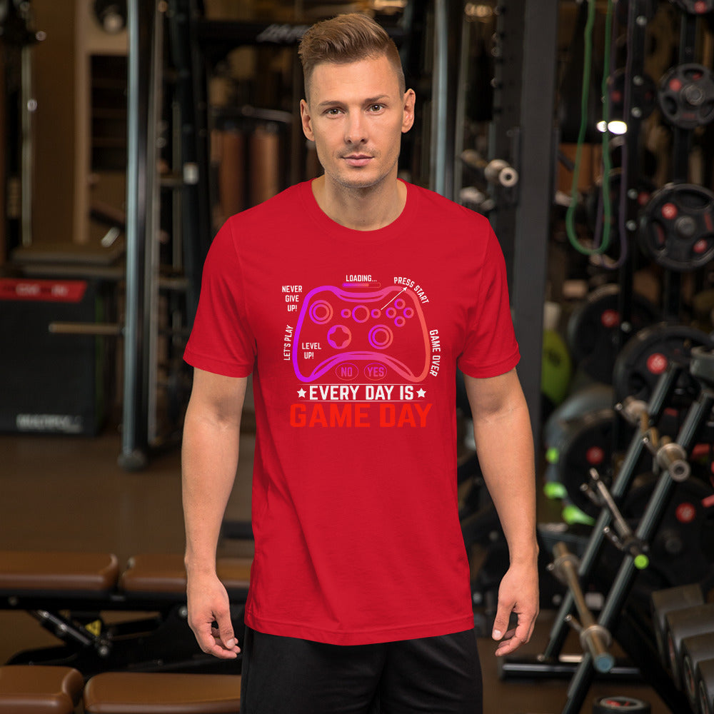 Never Give Up, everyday is Game Day - Unisex t-shirt by DarkByteGear