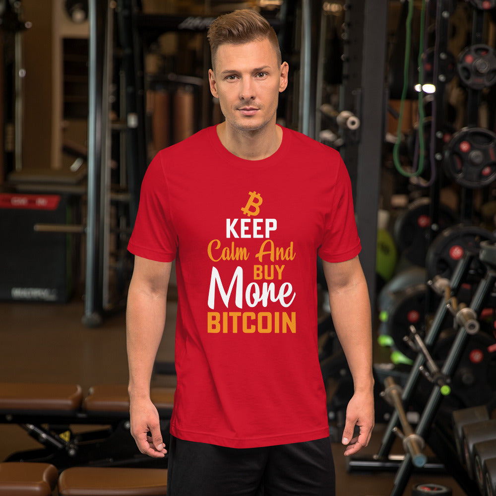 Keep Calm and Buy More Bitcoin Unisex t-shirt by DarkByteGear