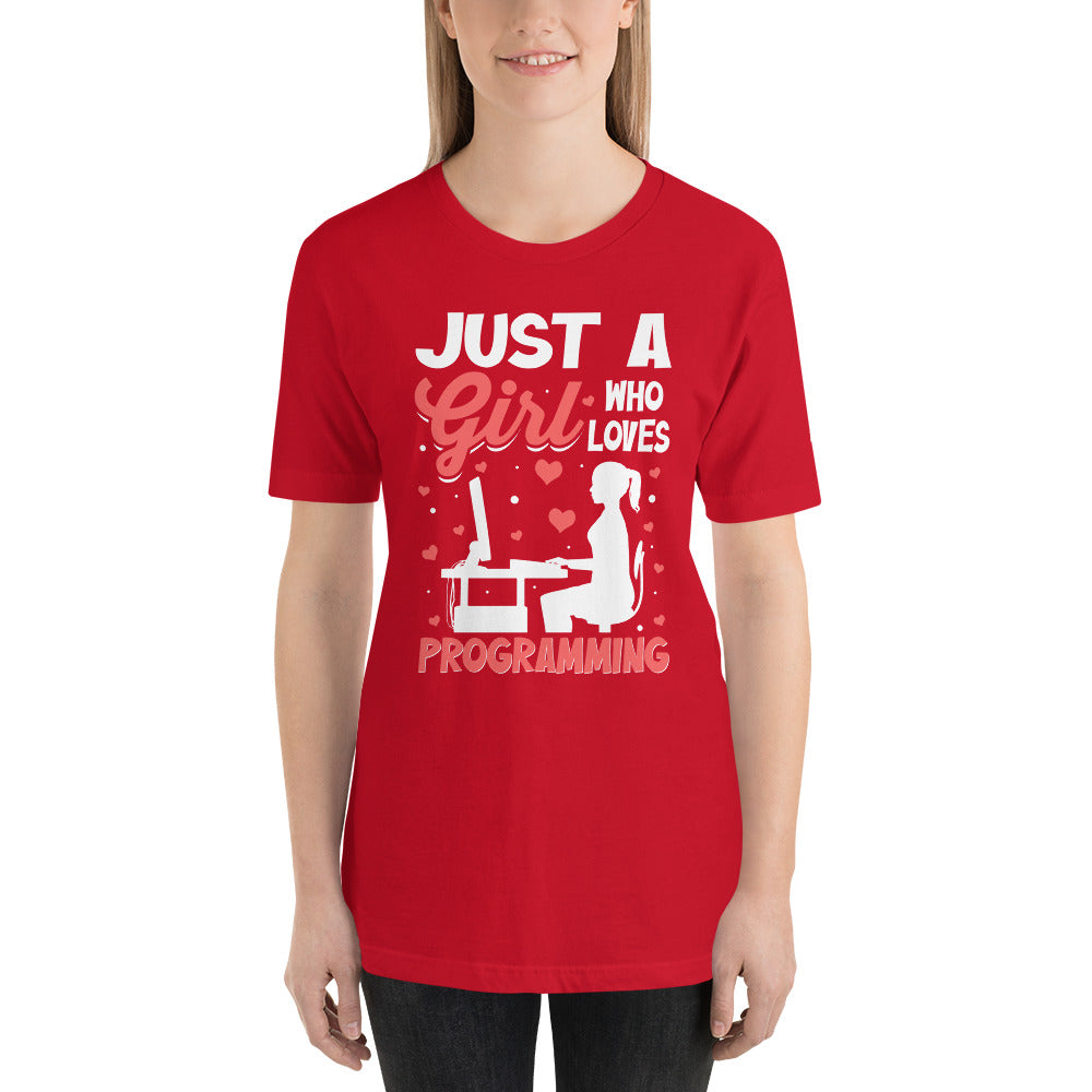Just a girl who loves programming - Unisex t-shirt by DarkByteGear