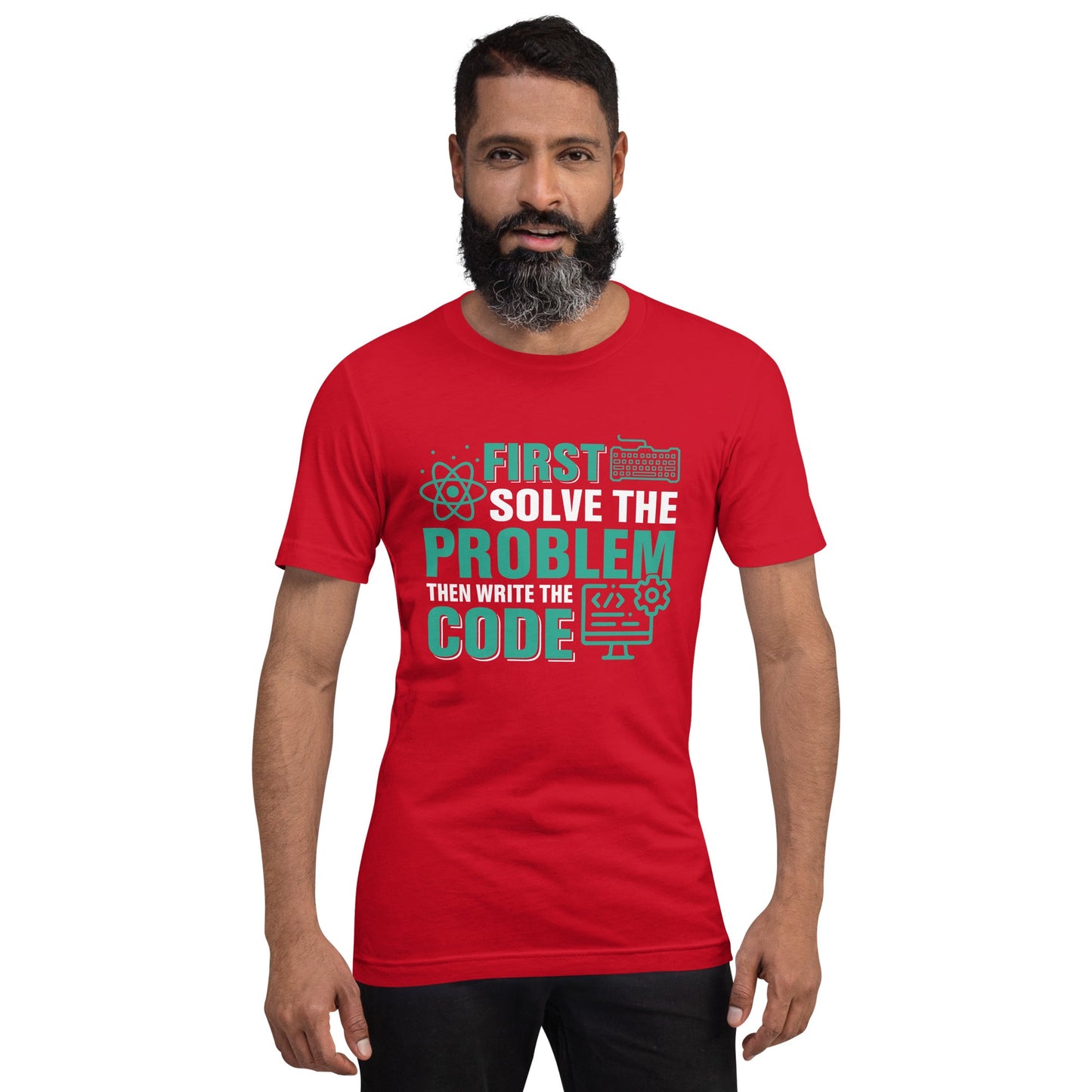First, Solve the problem; then, Write the code V1 - Unisex T-shirt by DarkByteGear