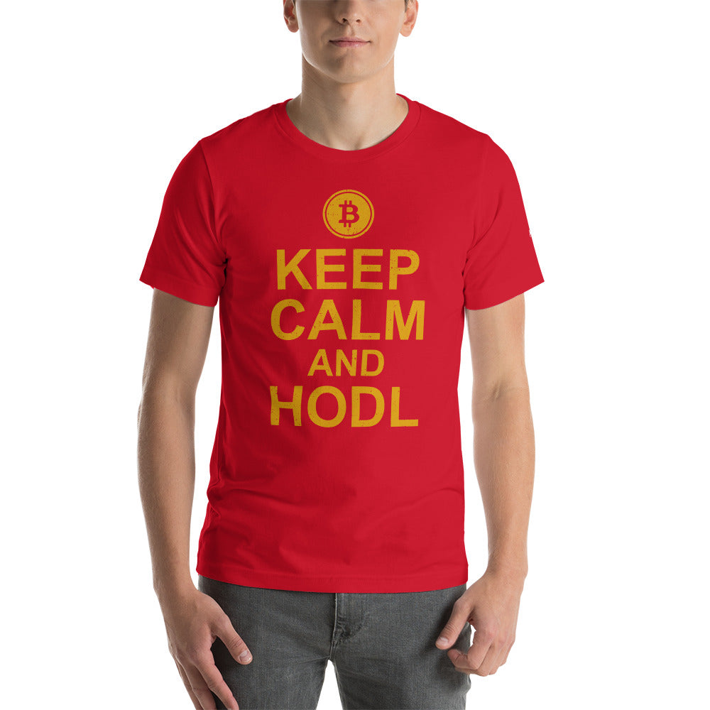 Keep Calm and HODL Unisex t-shirt by DarkByteGear
