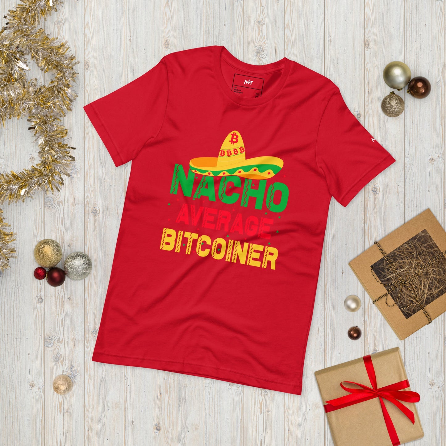 Nacho Average Bitcoiner Unisex t-shirt ( Back Print ) by DarkByteGear
