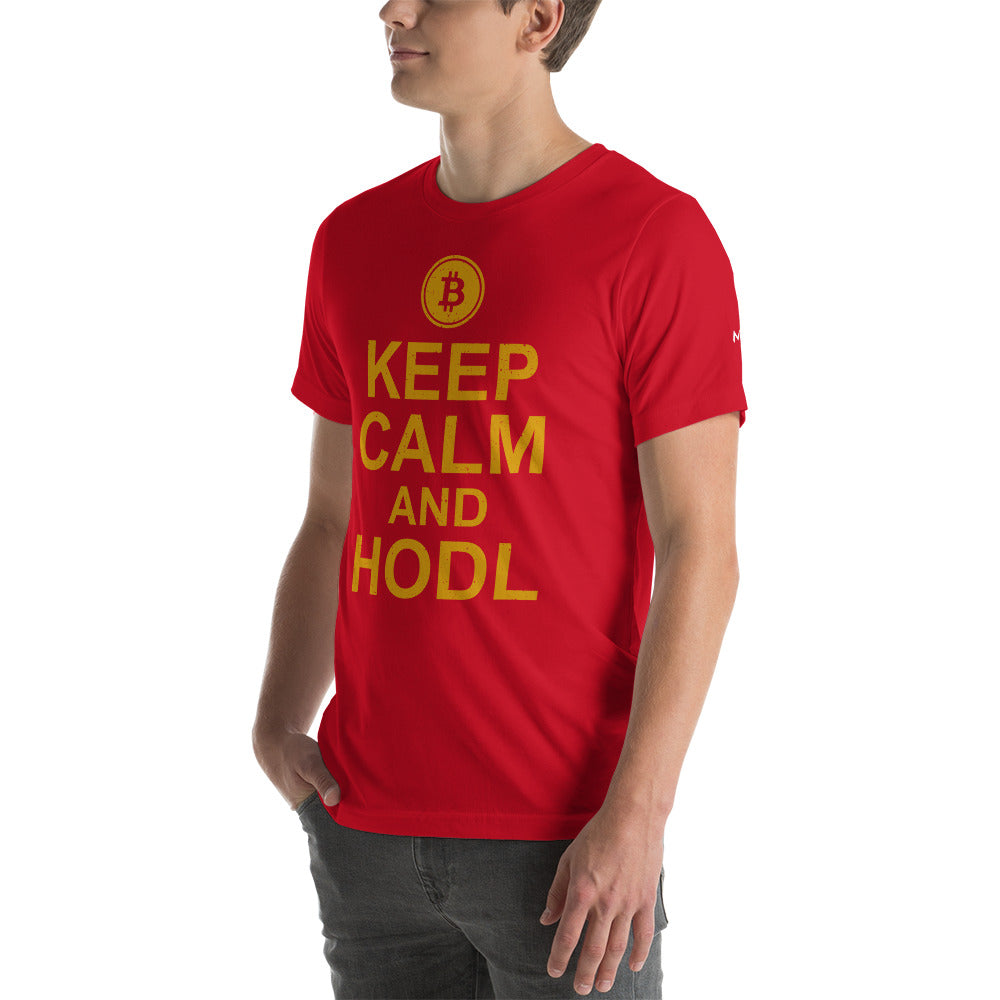 Keep Calm and HODL Unisex t-shirt by DarkByteGear