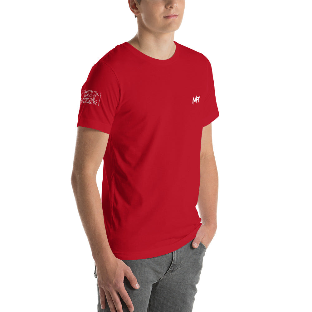 White Hat Hacker - Short-Sleeve Unisex T-Shirt (all sides print) by DarkByteGear